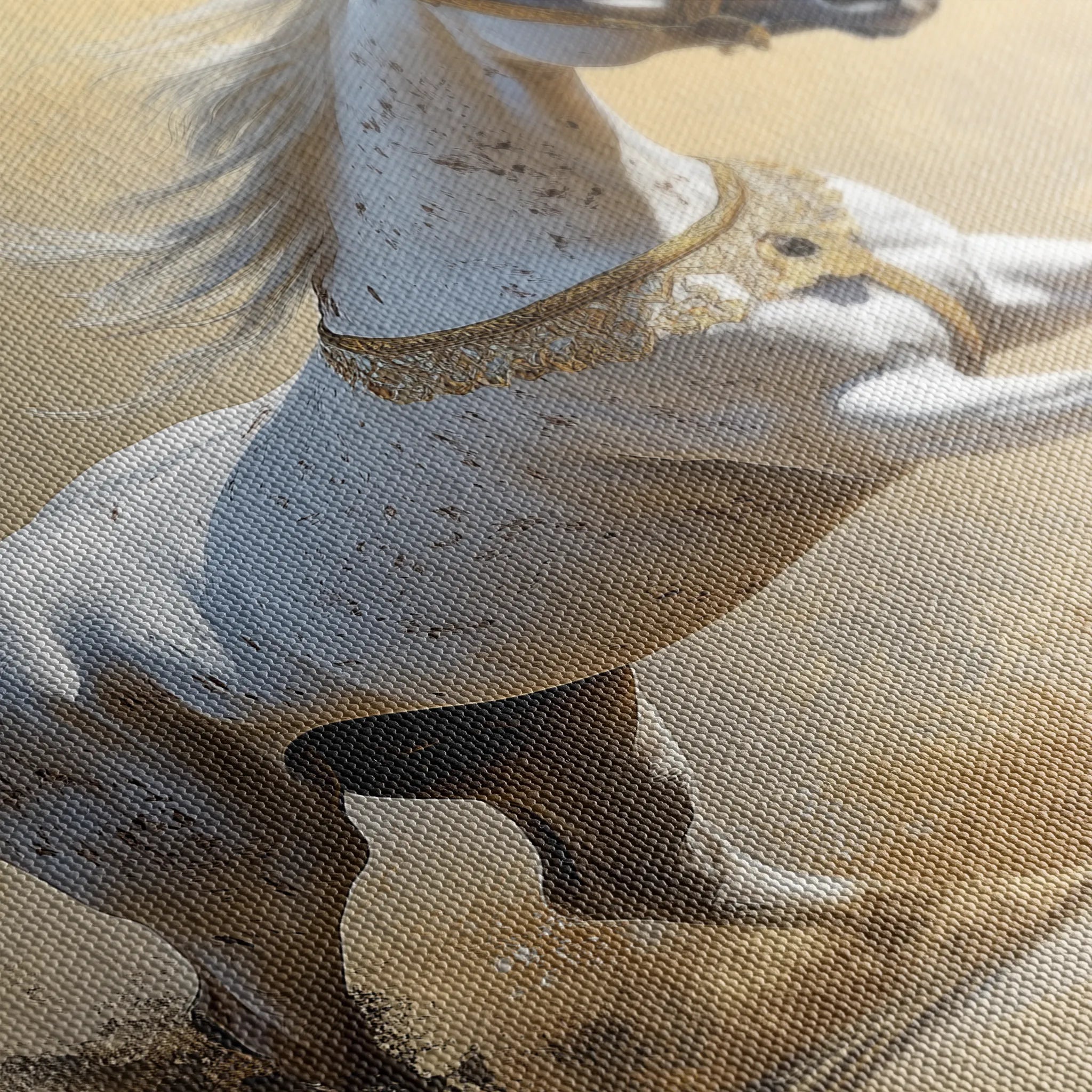 Horses 006 Canvas Art 18" x 24" / 45 x 60 cm / Black