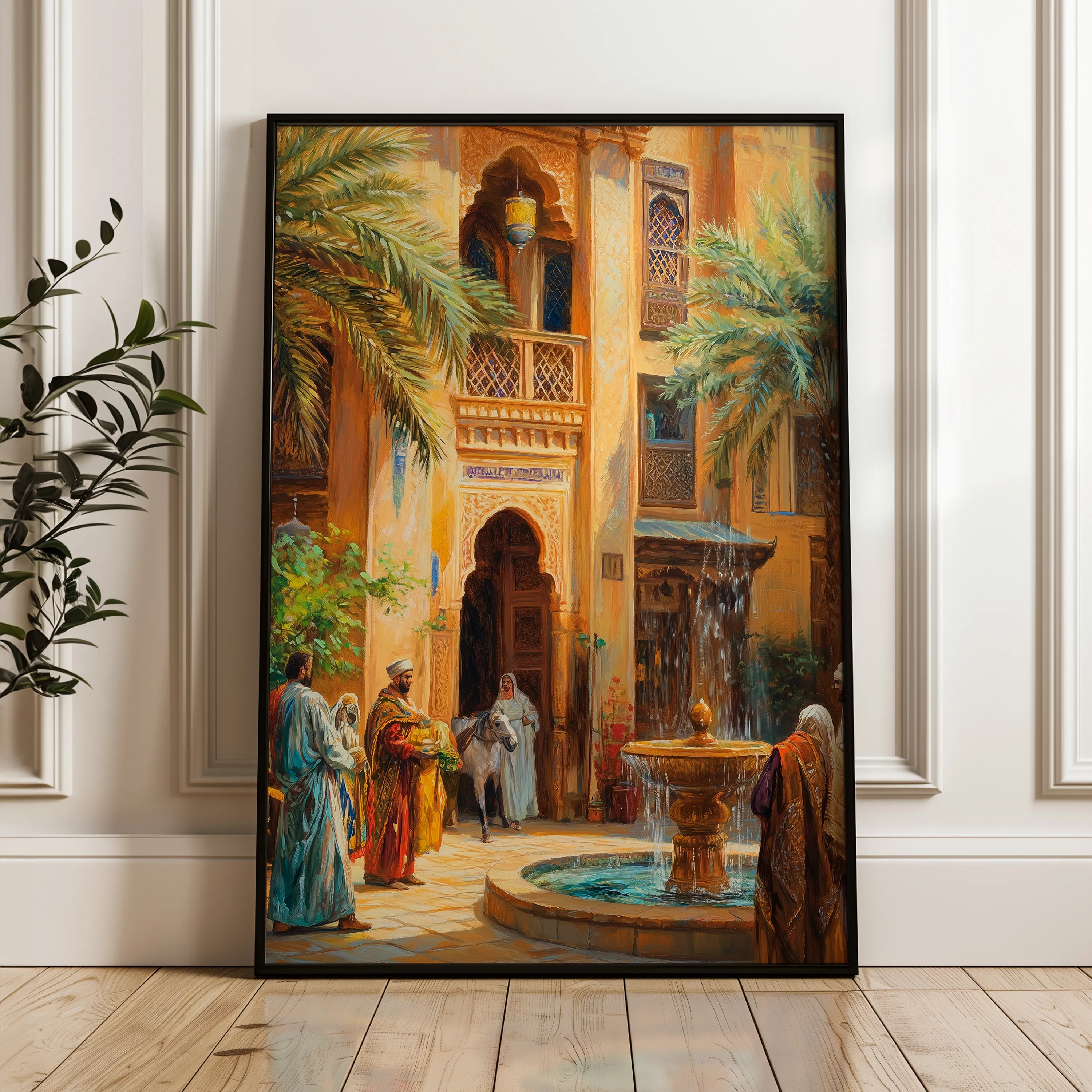 Orientalist 006 Canvas Art 18" x 24" / 45 x 60 cm / Black