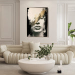 Portrait 006 Canvas Art 18" x 24" / 45 x 60 cm / Black