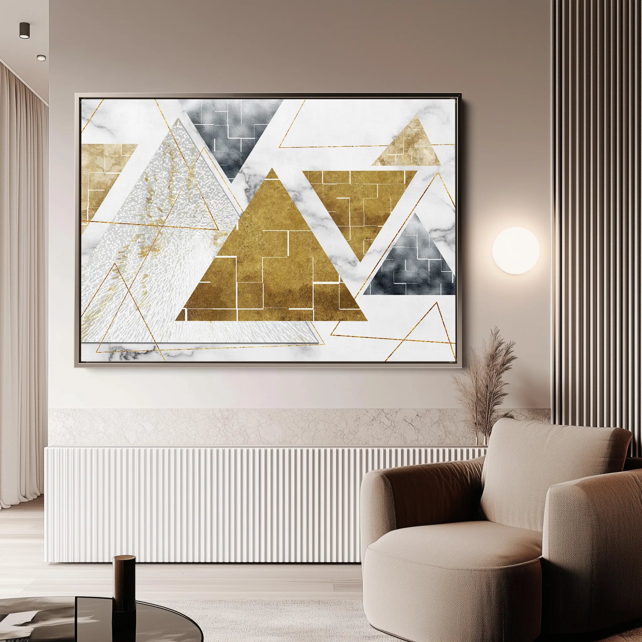 Abstract 007 Canvas Art 18" x 24" / 45 x 60 cm / Black