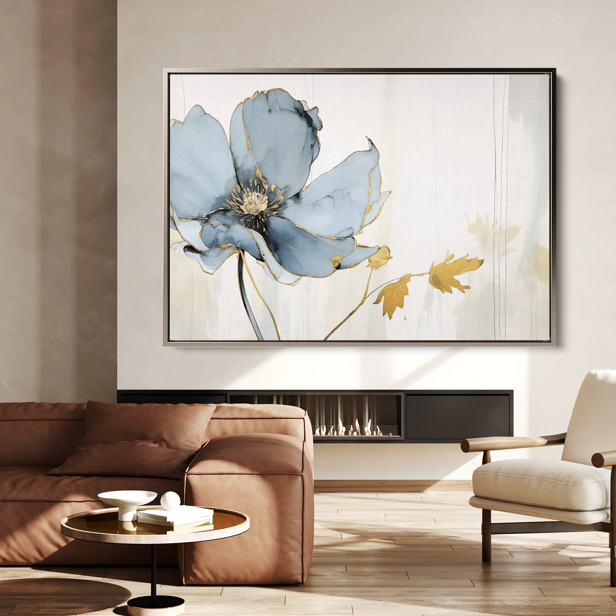 Floral 007 Canvas Art 18" x 24" / 45 x 60 cm / Black