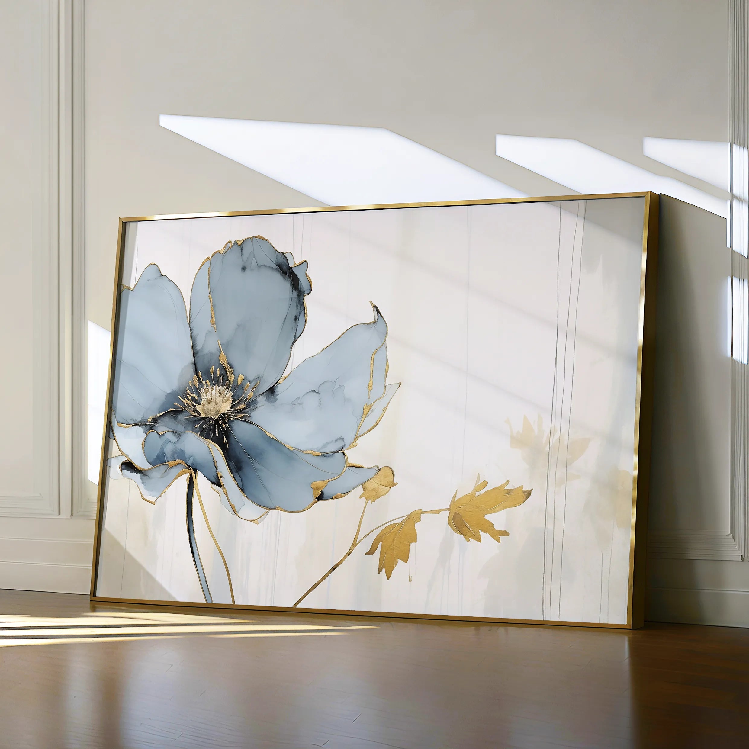 Floral 007 Canvas Art 18" x 24" / 45 x 60 cm / Black