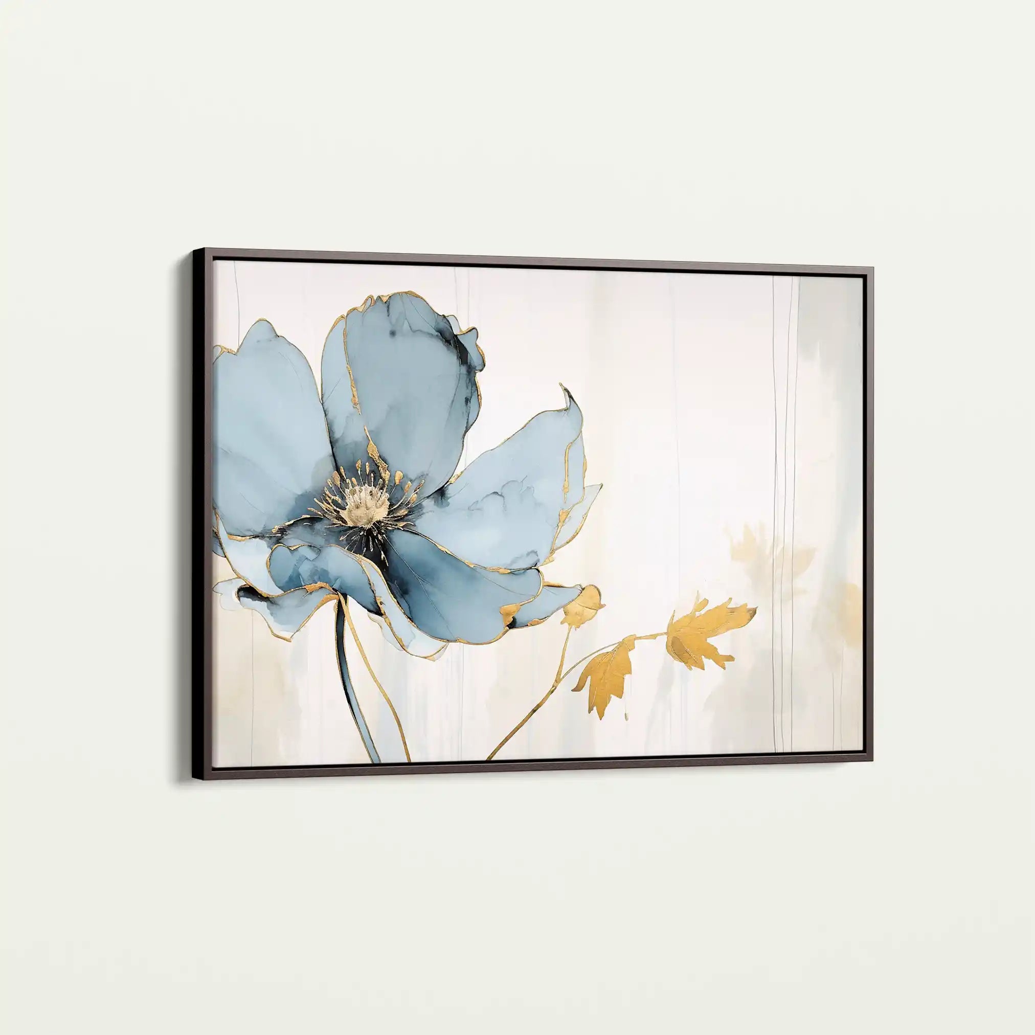 Floral 007 Canvas Art 60 x 40 cm / Black