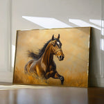 Horses 007 Canvas Art 18" x 24" / 45 x 60 cm / Black