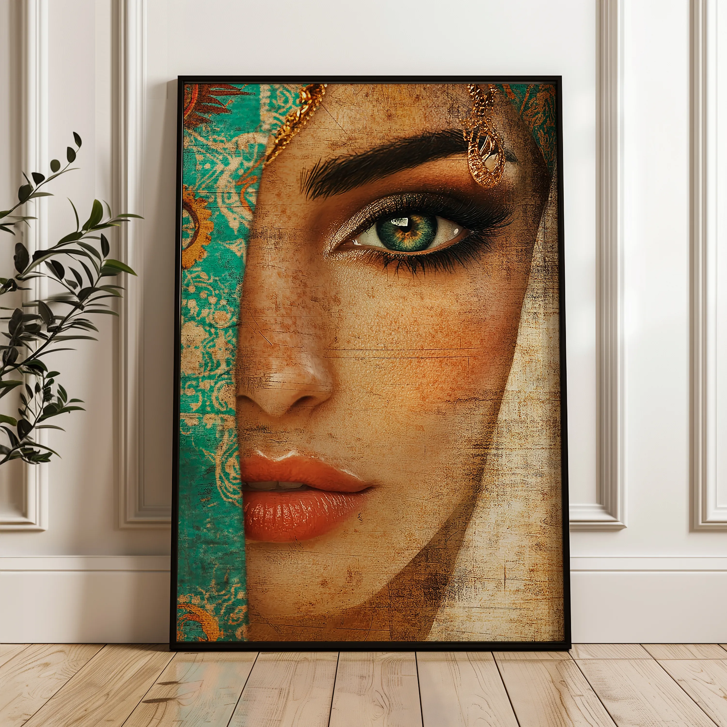 Portrait 007 Canvas Art 18" x 24" / 45 x 60 cm / Black