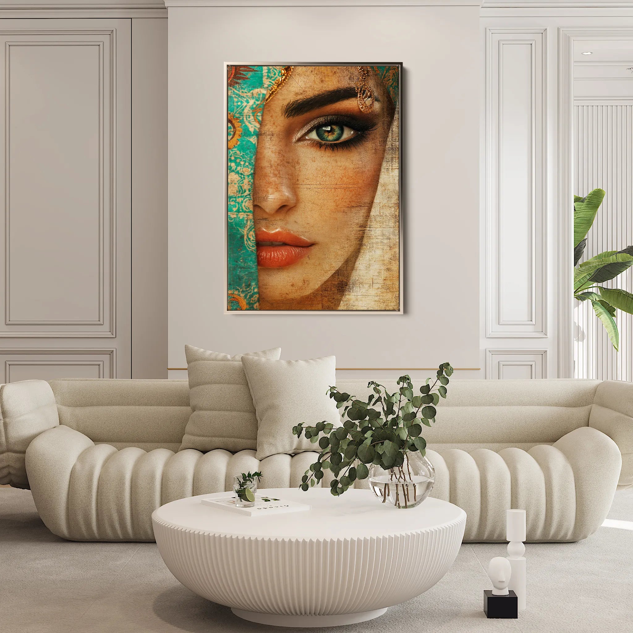 Portrait 007 Canvas Art 18" x 24" / 45 x 60 cm / Black
