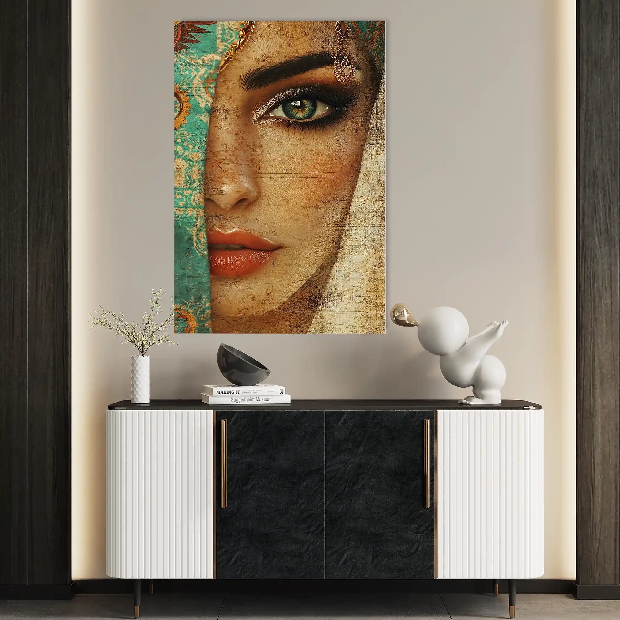Portrait 007 Canvas Art 60 x 40 cm / Black