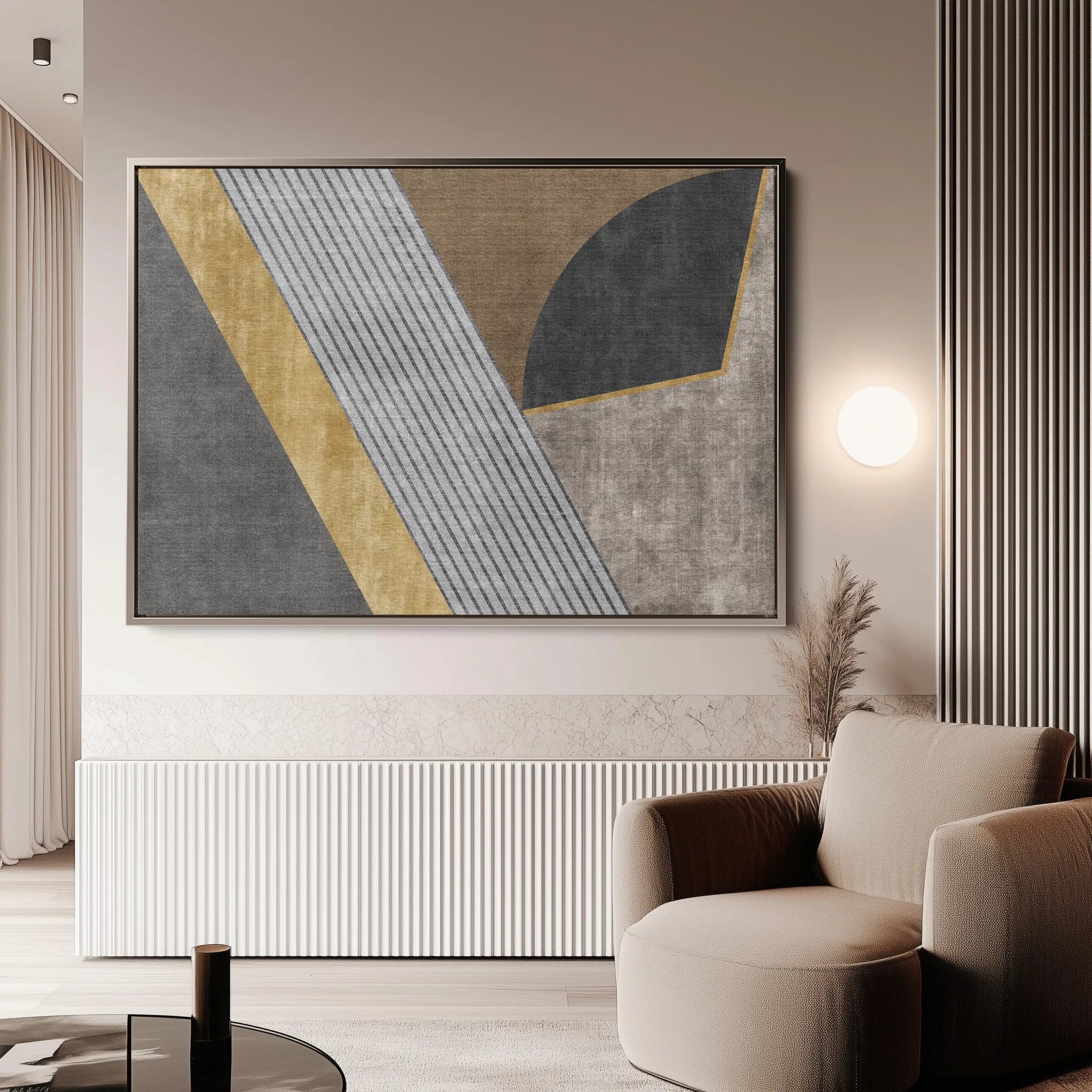 Abstract 008 Canvas Art 18" x 24" / 45 x 60 cm / Black