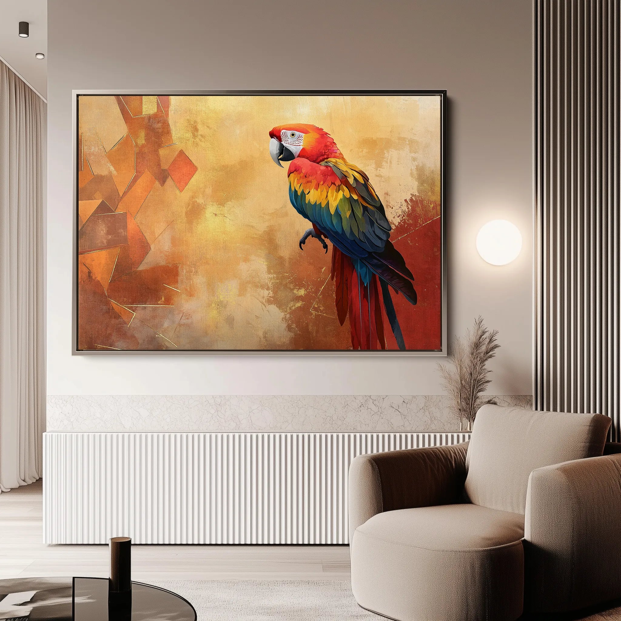 Animals 008 Canvas Art 18" x 24" / 45 x 60 cm / Black
