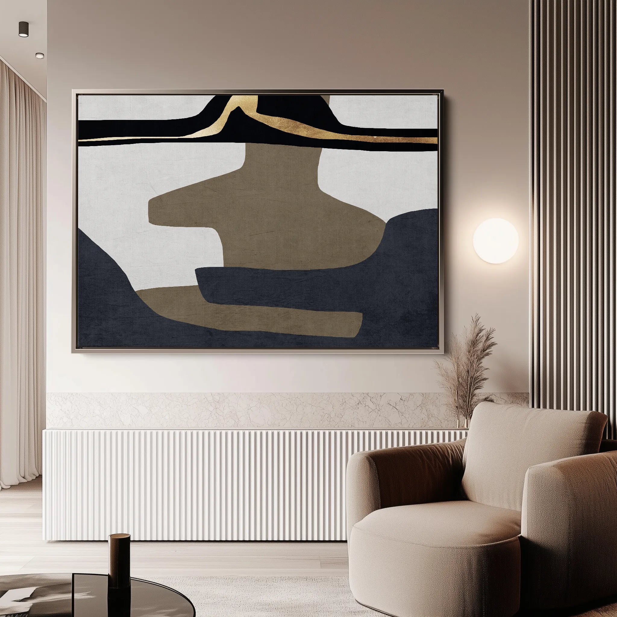 Boho 008 Canvas Art 18" x 24" / 45 x 60 cm / Black