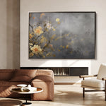 Floral 008 Canvas Art 18" x 24" / 45 x 60 cm / Black