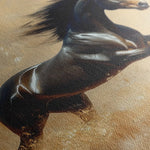 Horses 008 Canvas Art 60 x 40 cm / Black