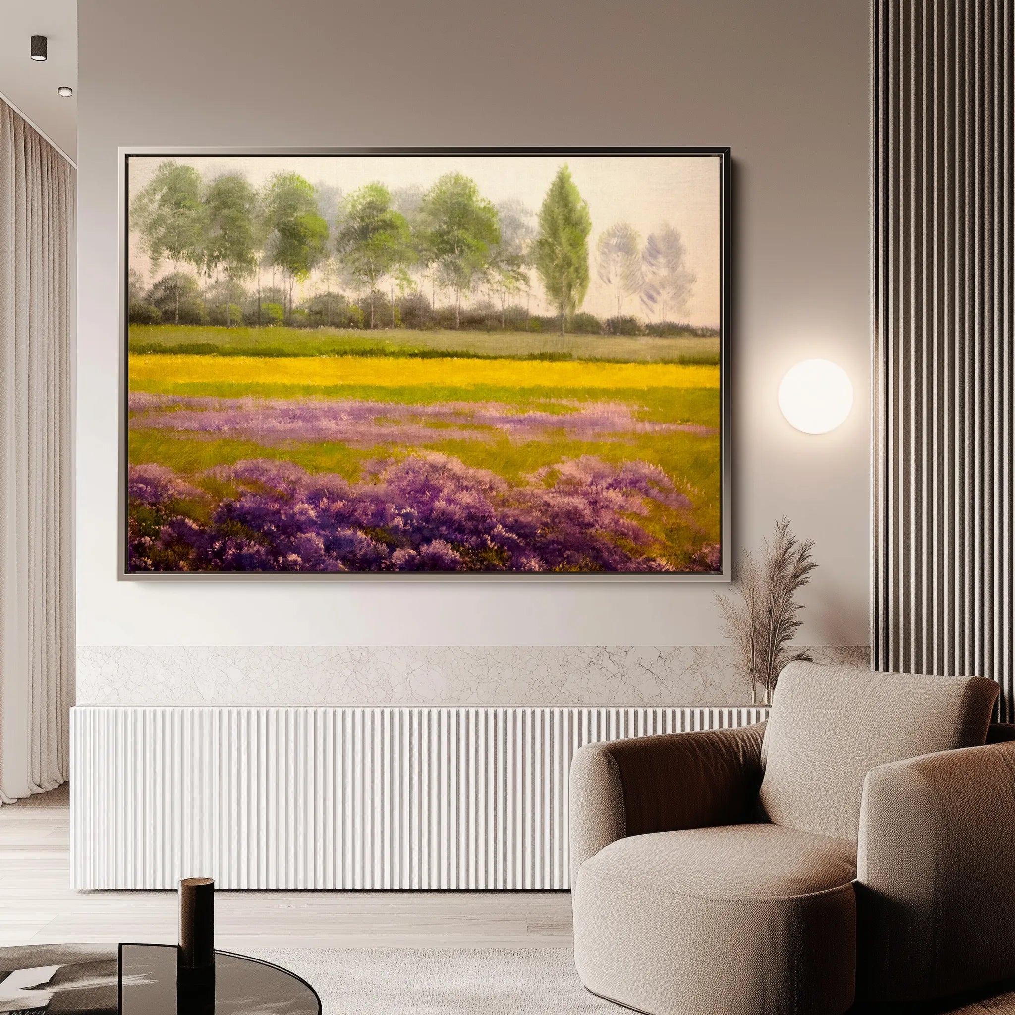 Landscape 008 Canvas Art 18" x 24" / 45 x 60 cm / Black