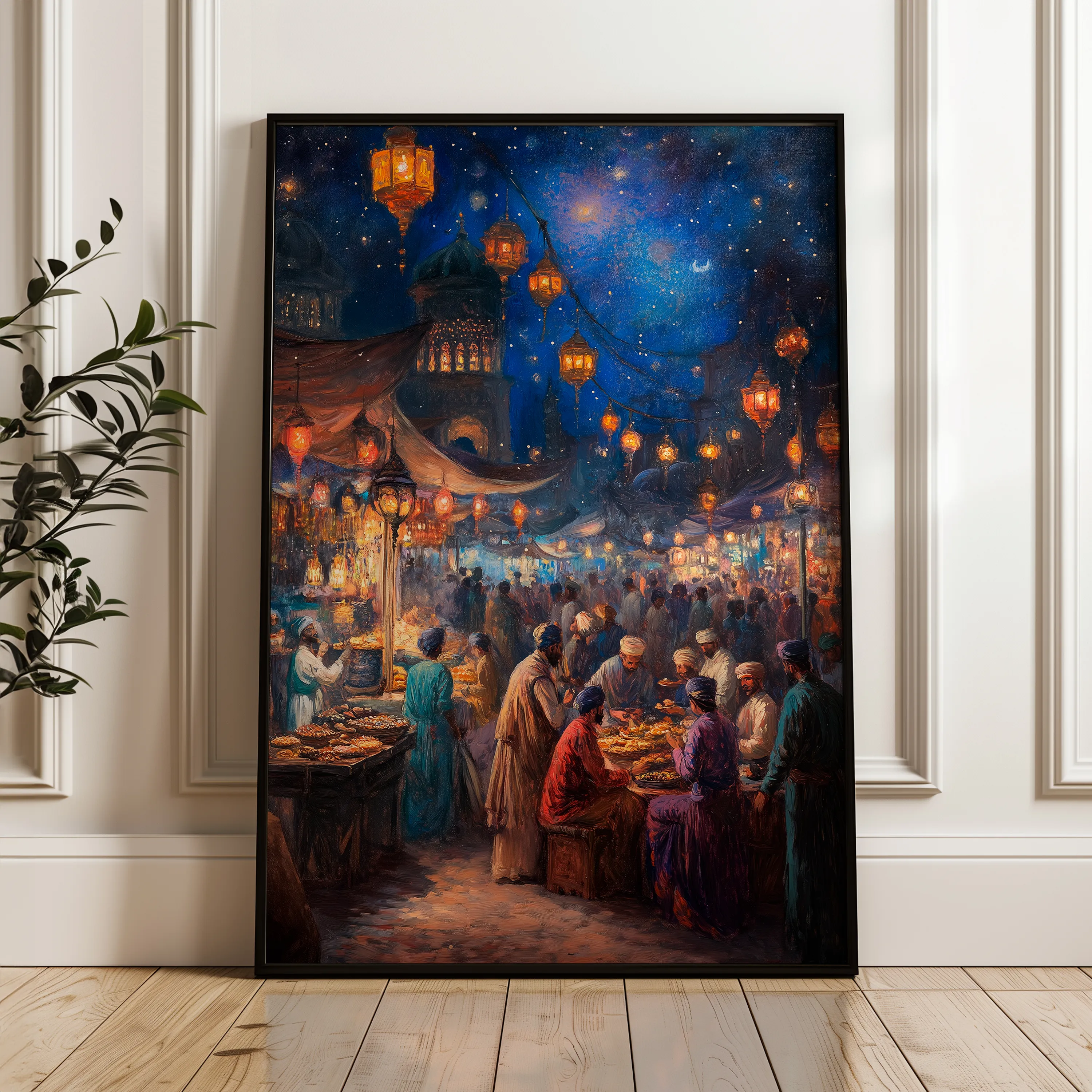 Orientalist 008 Canvas Art 18" x 24" / 45 x 60 cm / Black