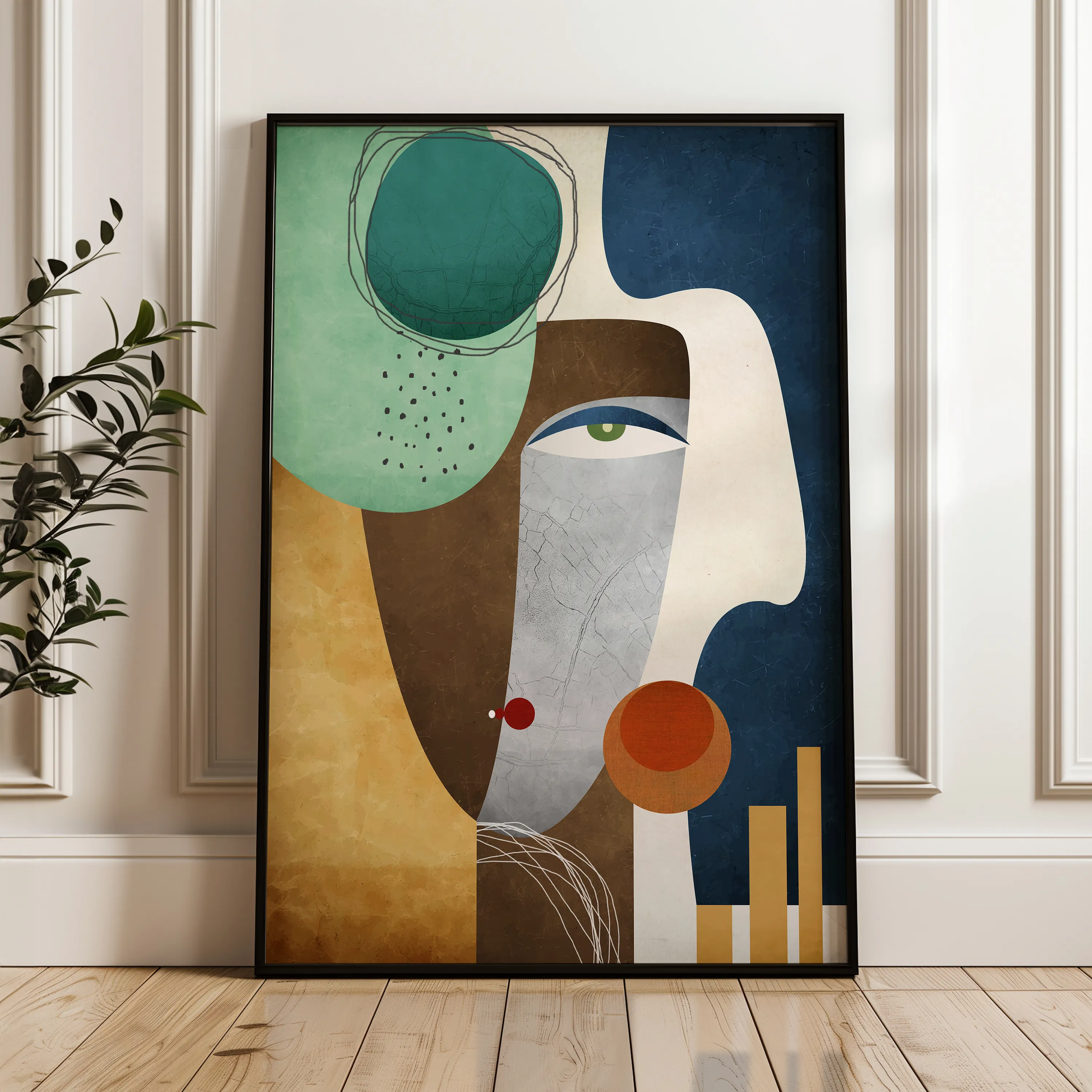 Portrait 008 Canvas Art 18" x 24" / 45 x 60 cm / Black