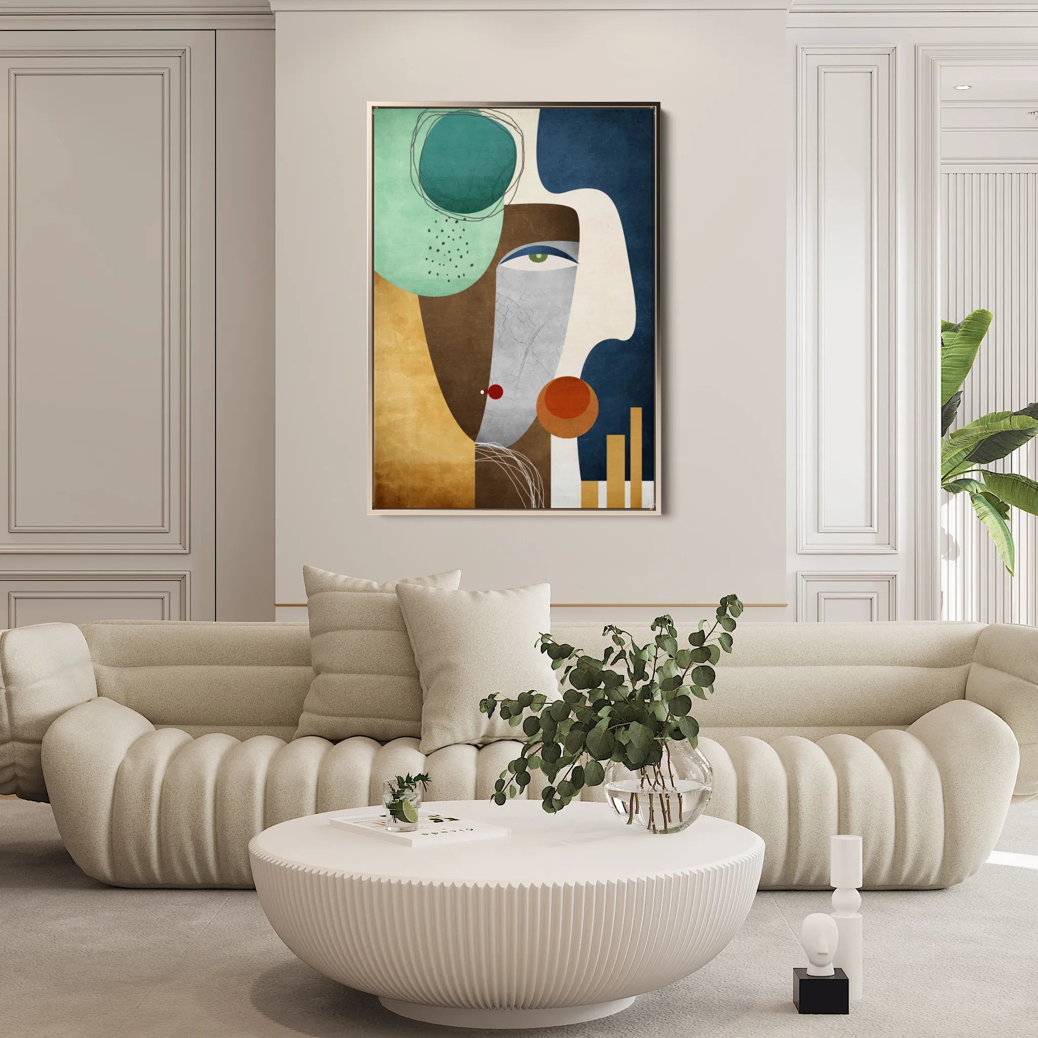 Portrait 008 Canvas Art 18" x 24" / 45 x 60 cm / Black