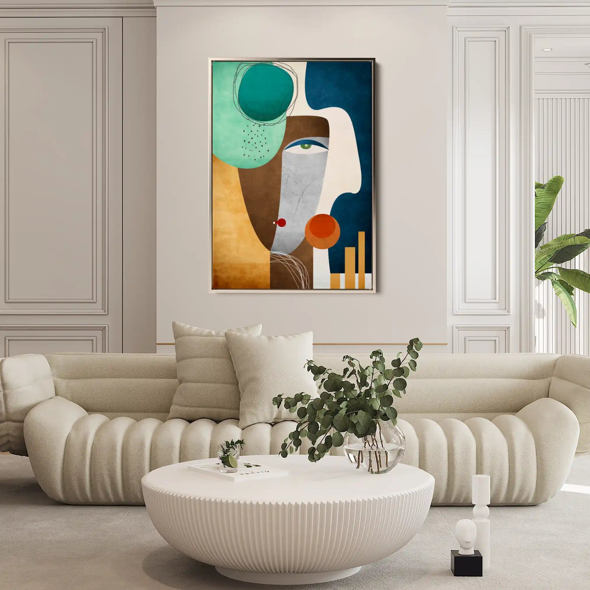 Portrait 008 Canvas Art 60 x 40 cm / Black