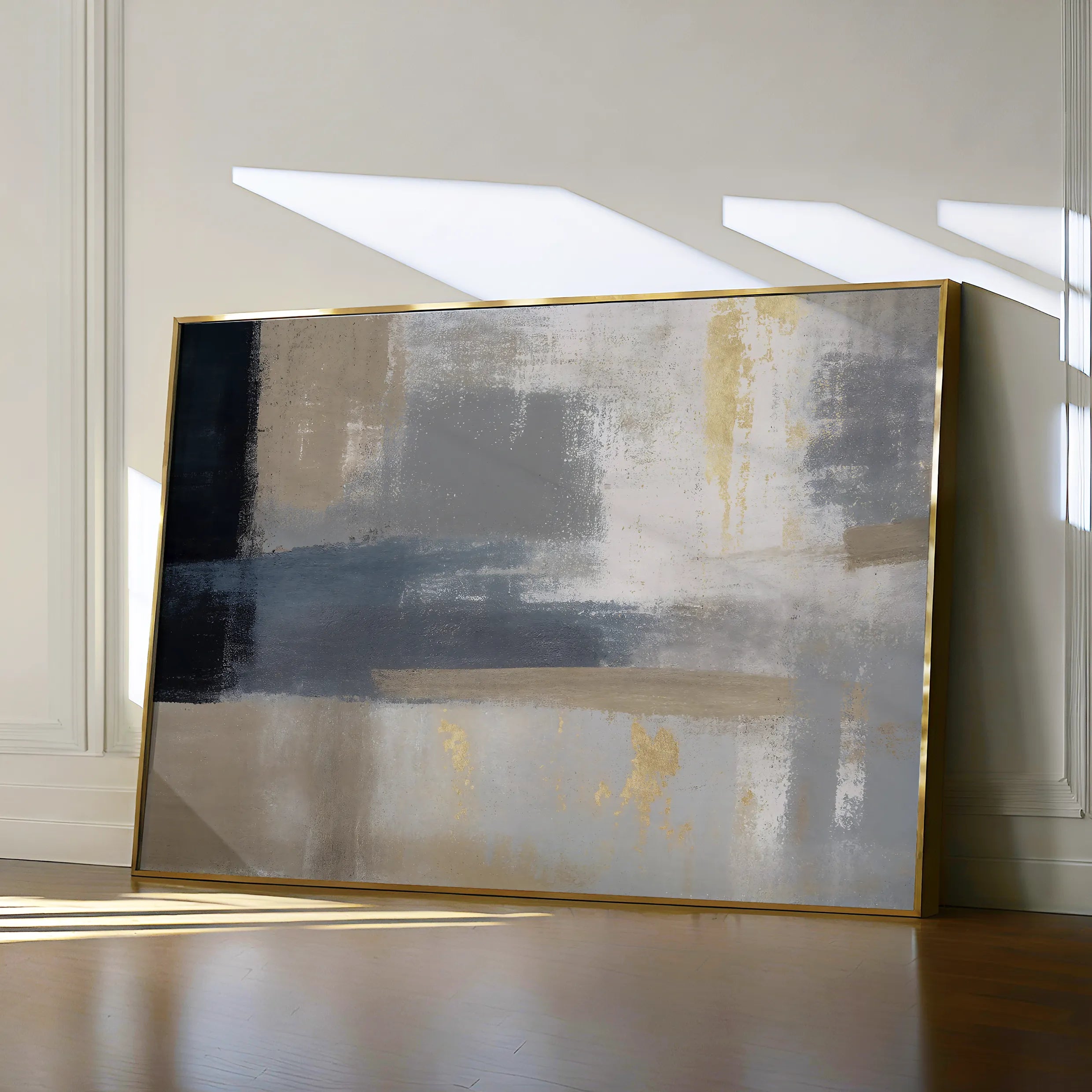 Abstract 009 Canvas Art 18" x 24" / 45 x 60 cm / Black