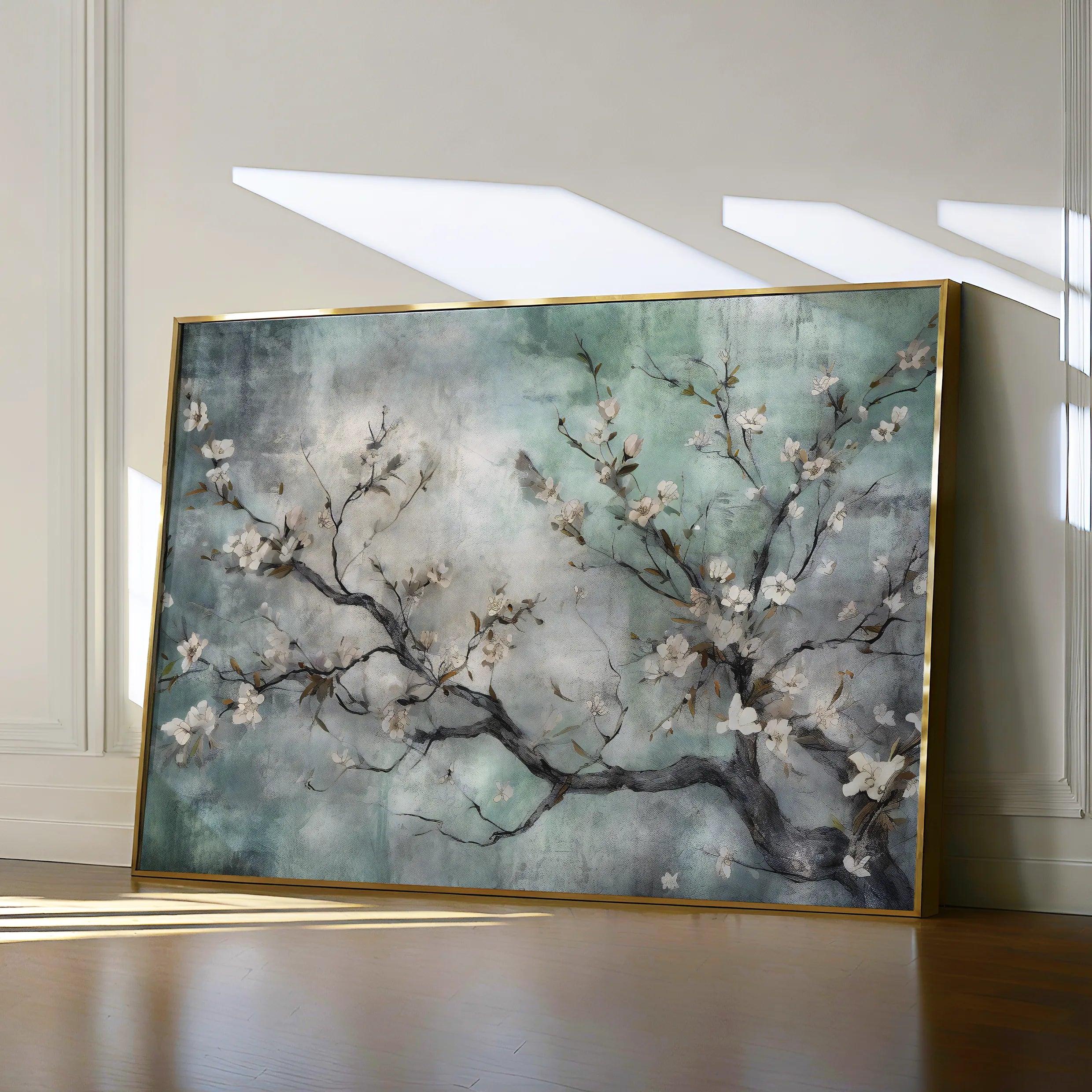 Floral 009 Canvas Art 18" x 24" / 45 x 60 cm / Black