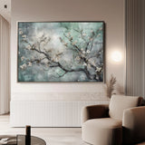 Floral 009 Canvas Art 18" x 24" / 45 x 60 cm / Black
