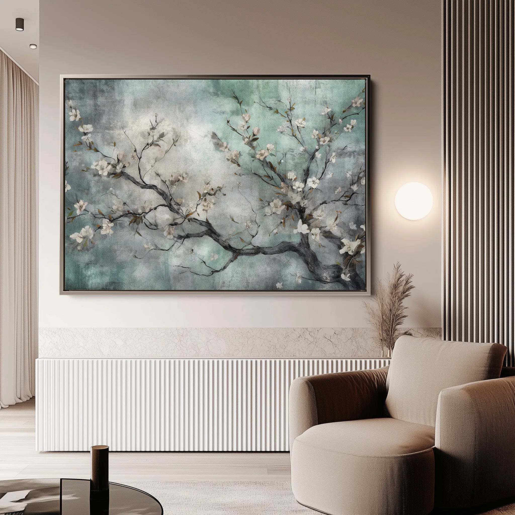 Floral 009 Canvas Art 18" x 24" / 45 x 60 cm / Black