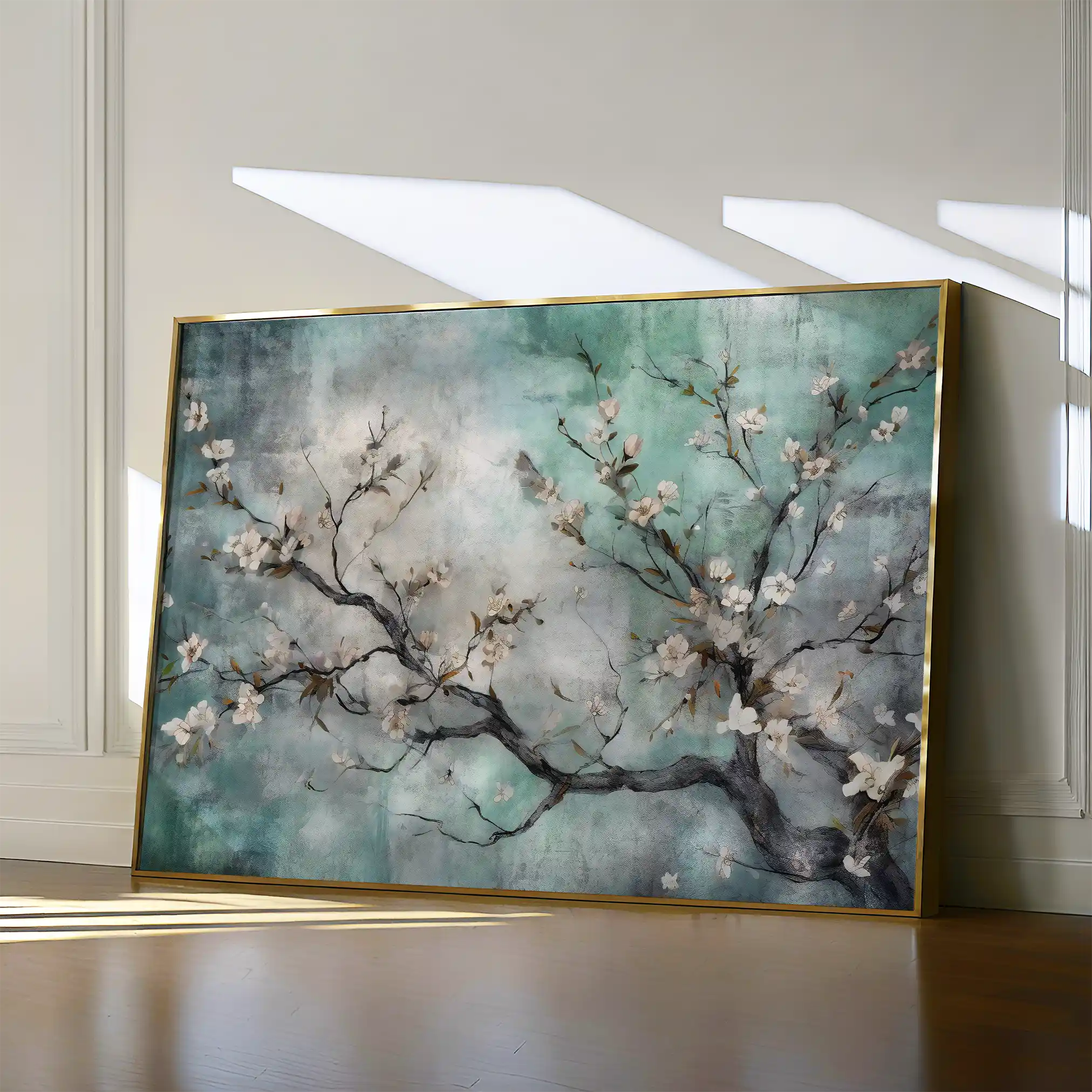 Floral 009 Canvas Art 60 x 40 cm / Black