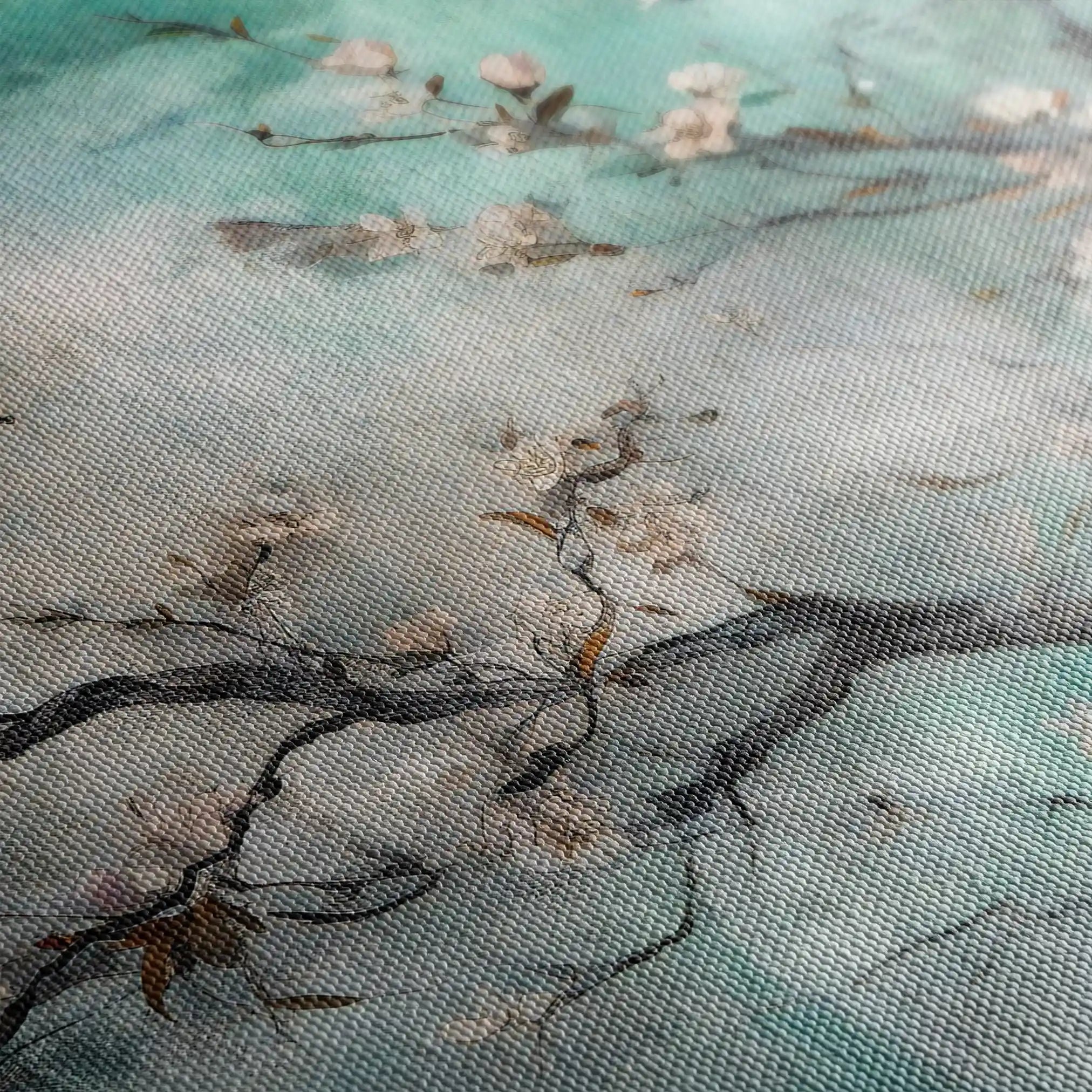 Floral 009 Canvas Art 60 x 40 cm / Black