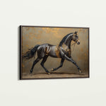 Horses 009 Canvas Art 18" x 24" / 45 x 60 cm / Black