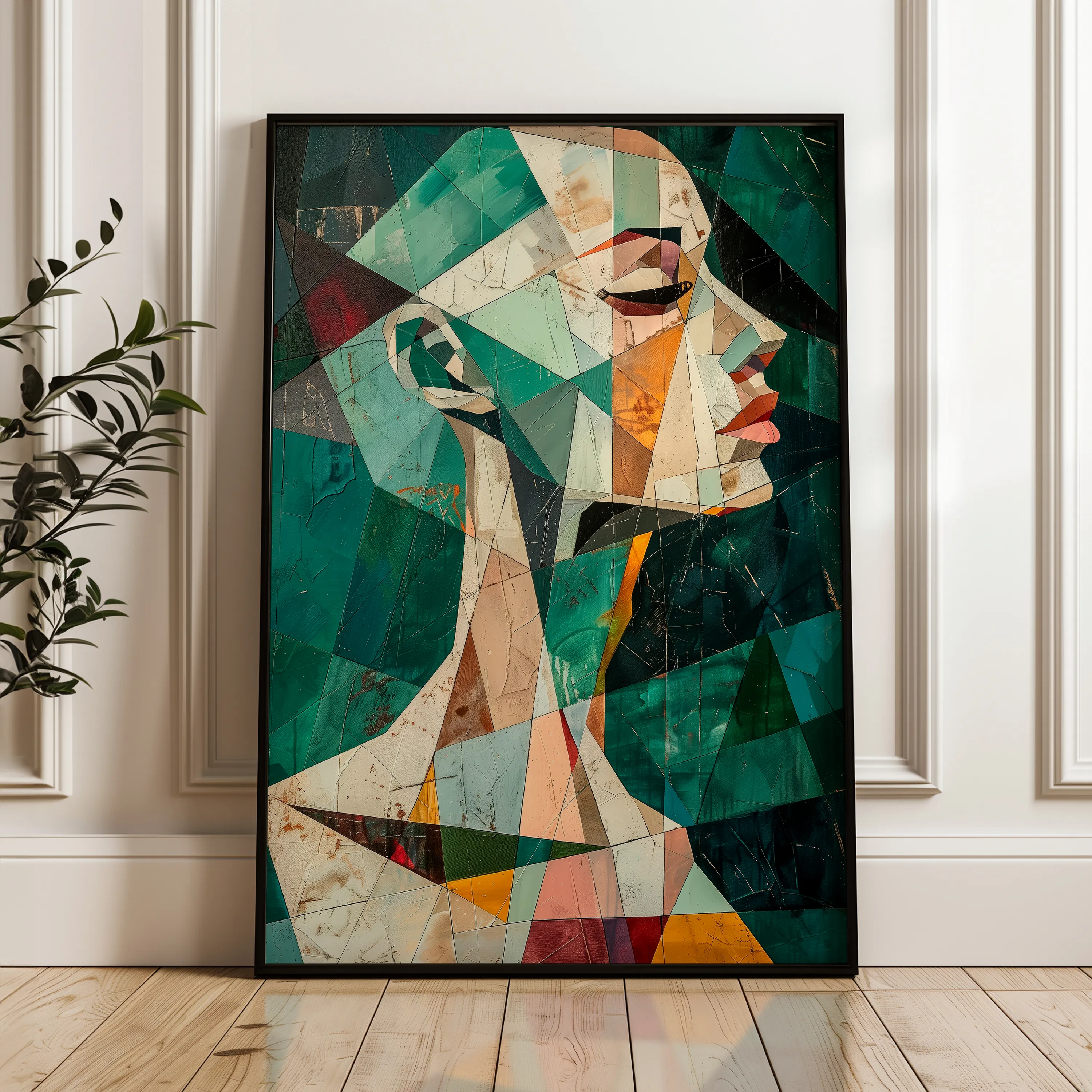 Portrait 009 Canvas Art 18" x 24" / 45 x 60 cm / Black