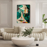 Portrait 009 Canvas Art 18" x 24" / 45 x 60 cm / Black