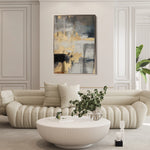 Abstract 010 Canvas Art 18" x 24" / 45 x 60 cm / Black