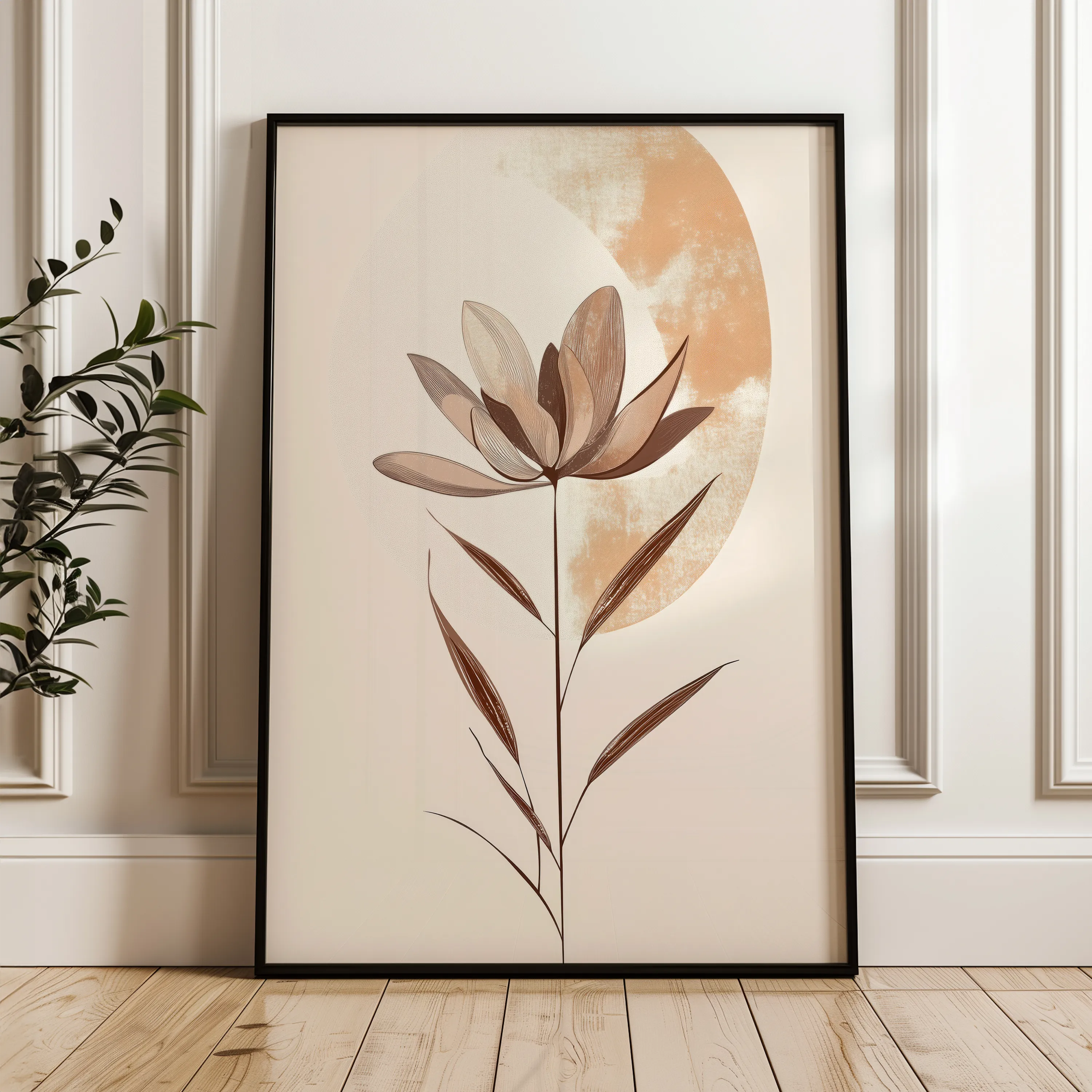 Boho 010 Canvas Art 18" x 24" / 45 x 60 cm / Black