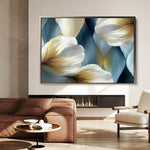 Floral 010 Canvas Art 18" x 24" / 45 x 60 cm / Black