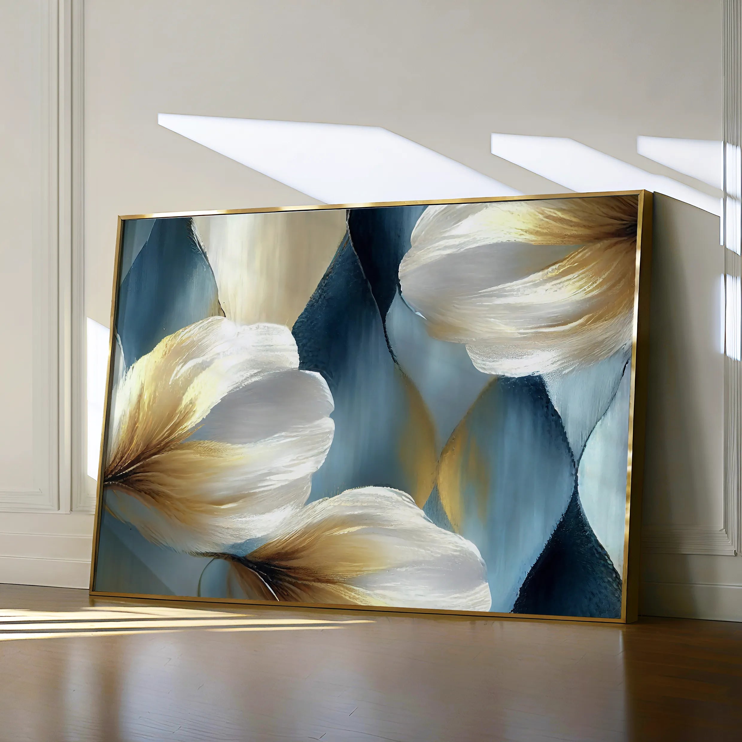 Floral 010 Canvas Art 18" x 24" / 45 x 60 cm / Black