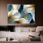 Floral 010 Canvas Art 18" x 24" / 45 x 60 cm / Black