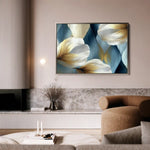 Floral 010 Canvas Art 60 x 40 cm / Black