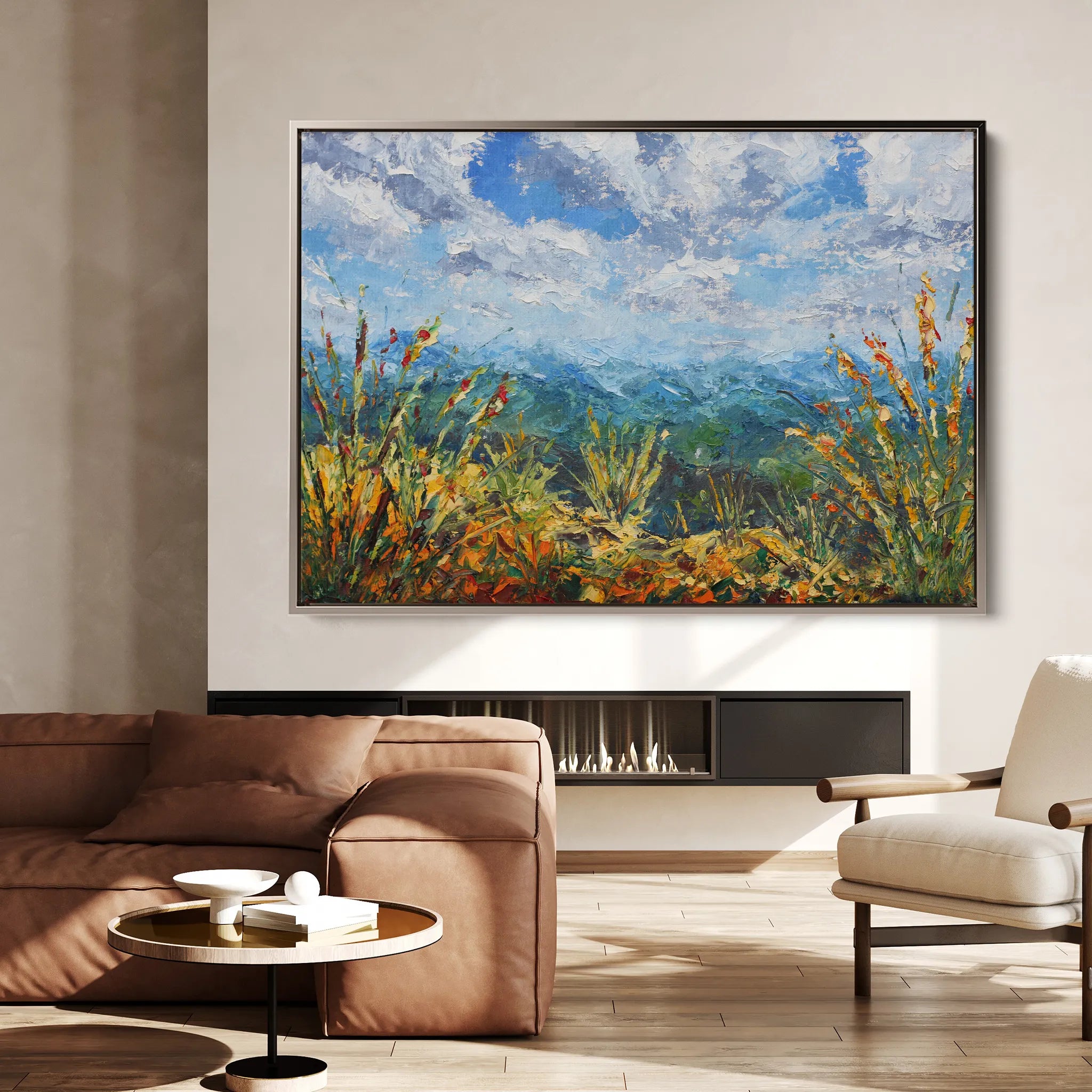 Landscape 010 Canvas Art 18" x 24" / 45 x 60 cm / Black