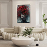 Portrait 010 Canvas Art 18" x 24" / 45 x 60 cm / Black