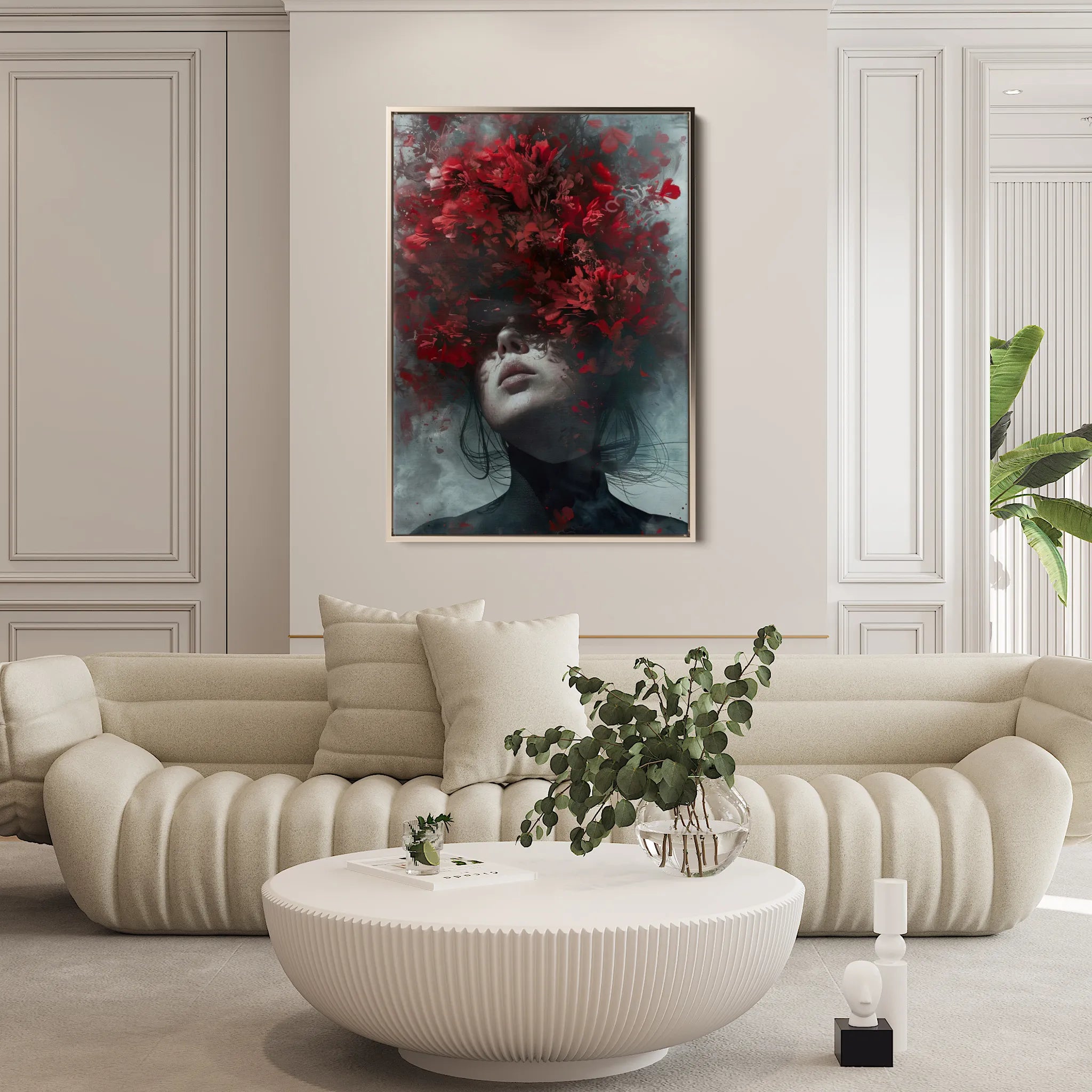 Portrait 010 Canvas Art 18" x 24" / 45 x 60 cm / Black
