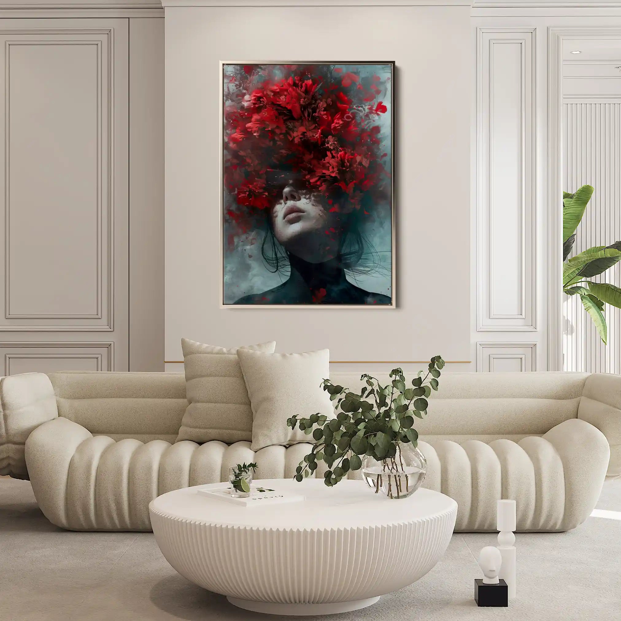 Portrait 010 Canvas Art 60 x 40 cm / Black