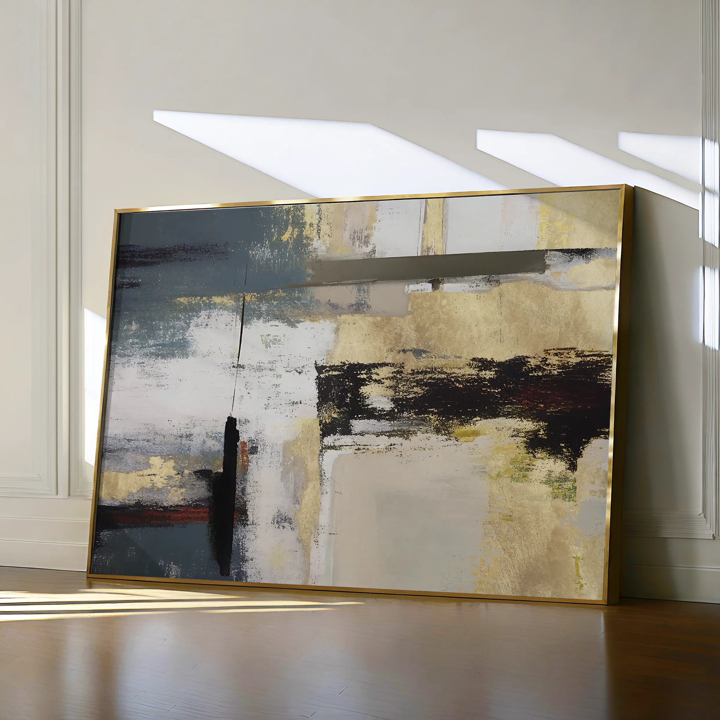 Abstract 011 Canvas Art 18" x 24" / 45 x 60 cm / Black