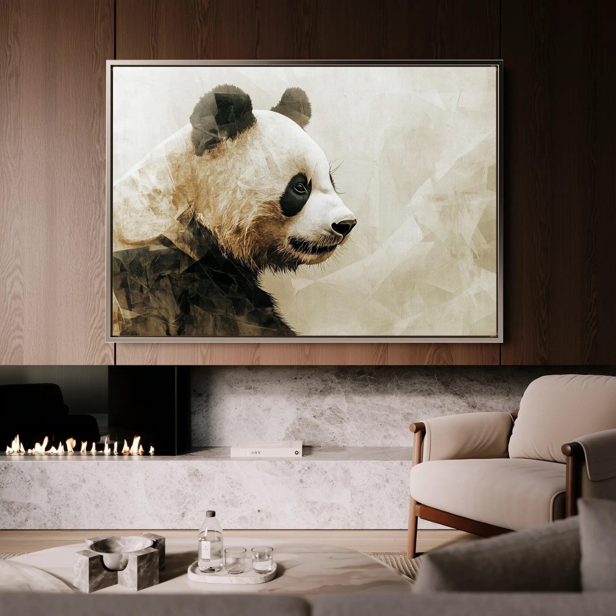 Animals 011 Canvas Art 18" x 24" / 45 x 60 cm / Black