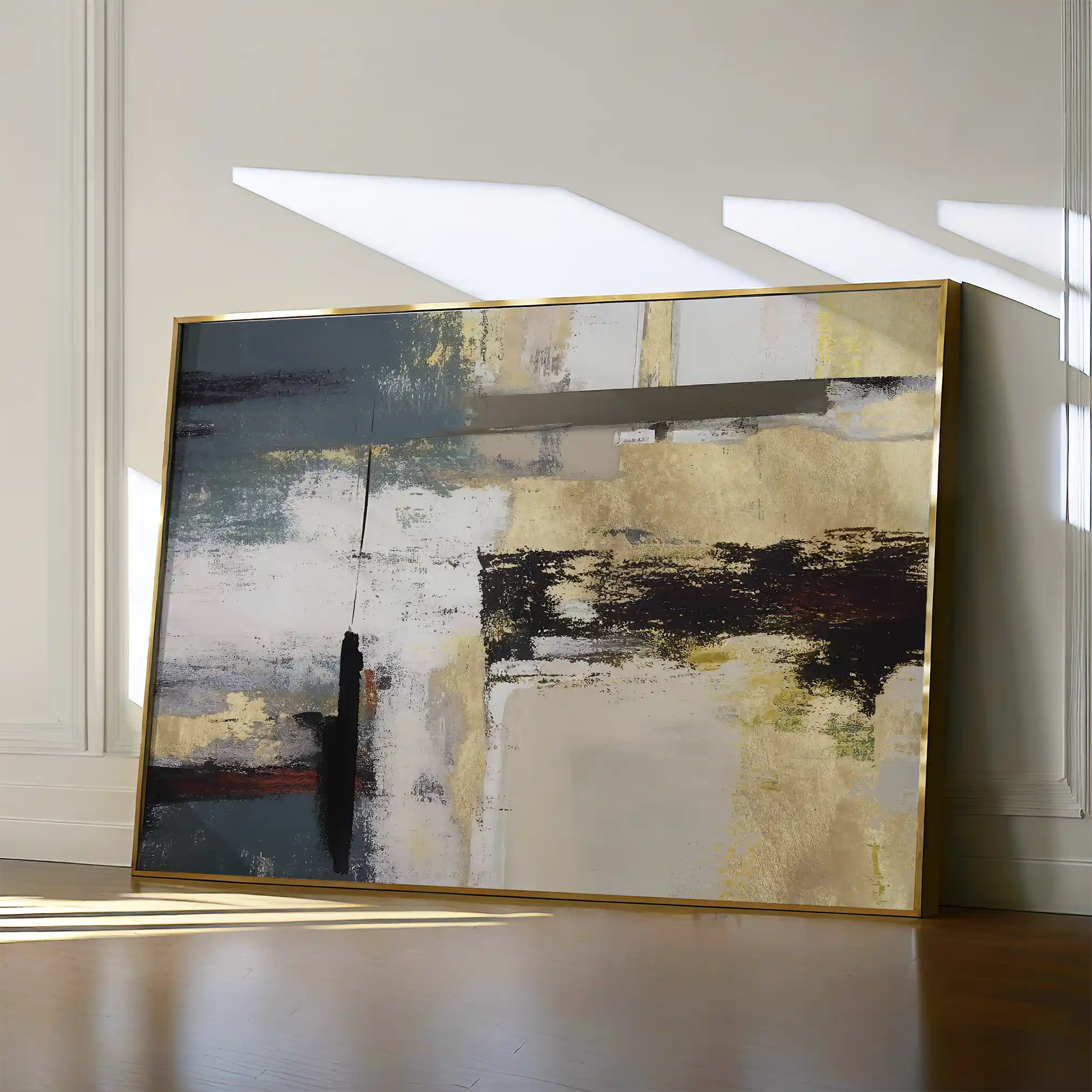 Abstract 011 Canvas Art 60 x 40 cm / Black
