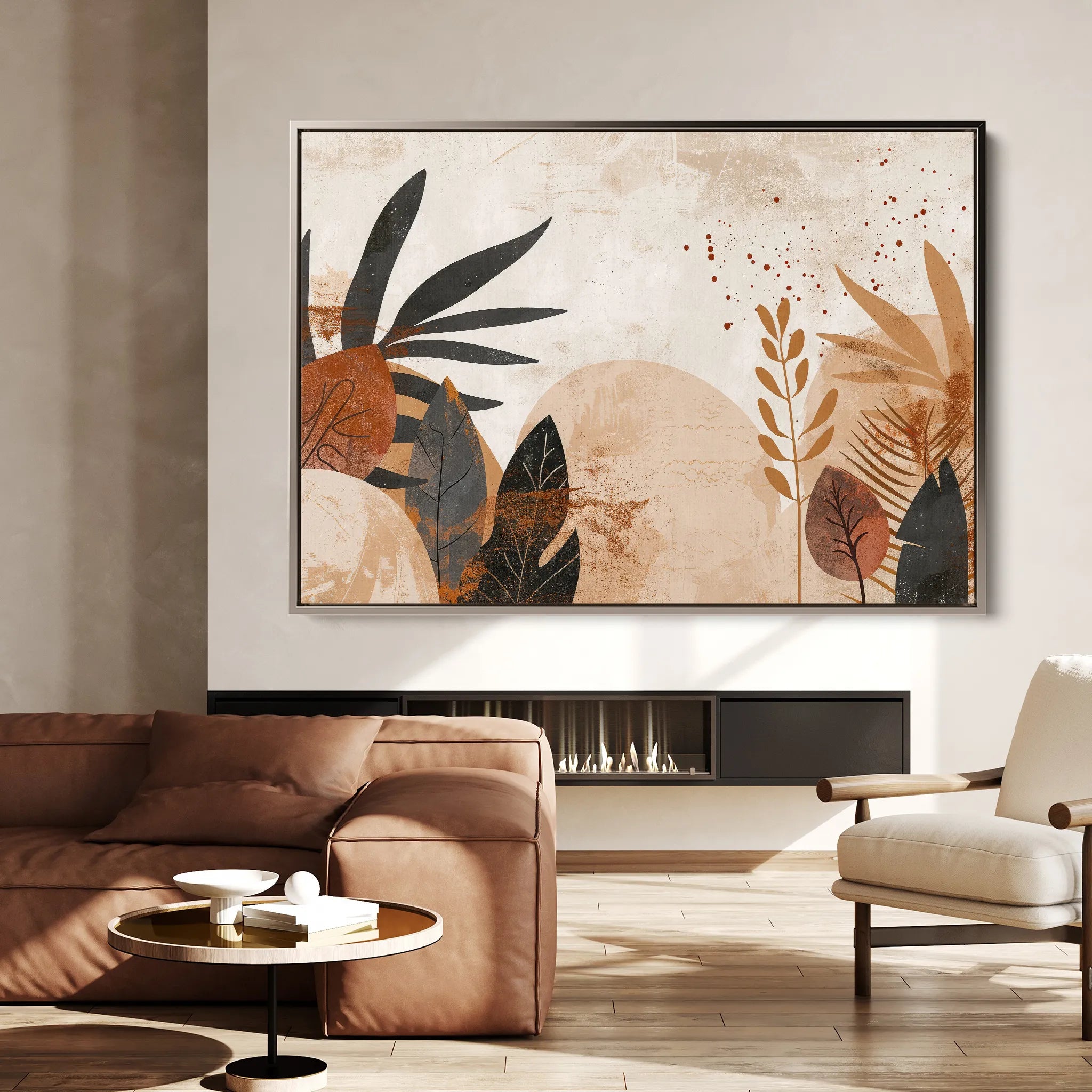 Boho 011 Canvas Art 18" x 24" / 45 x 60 cm / Black