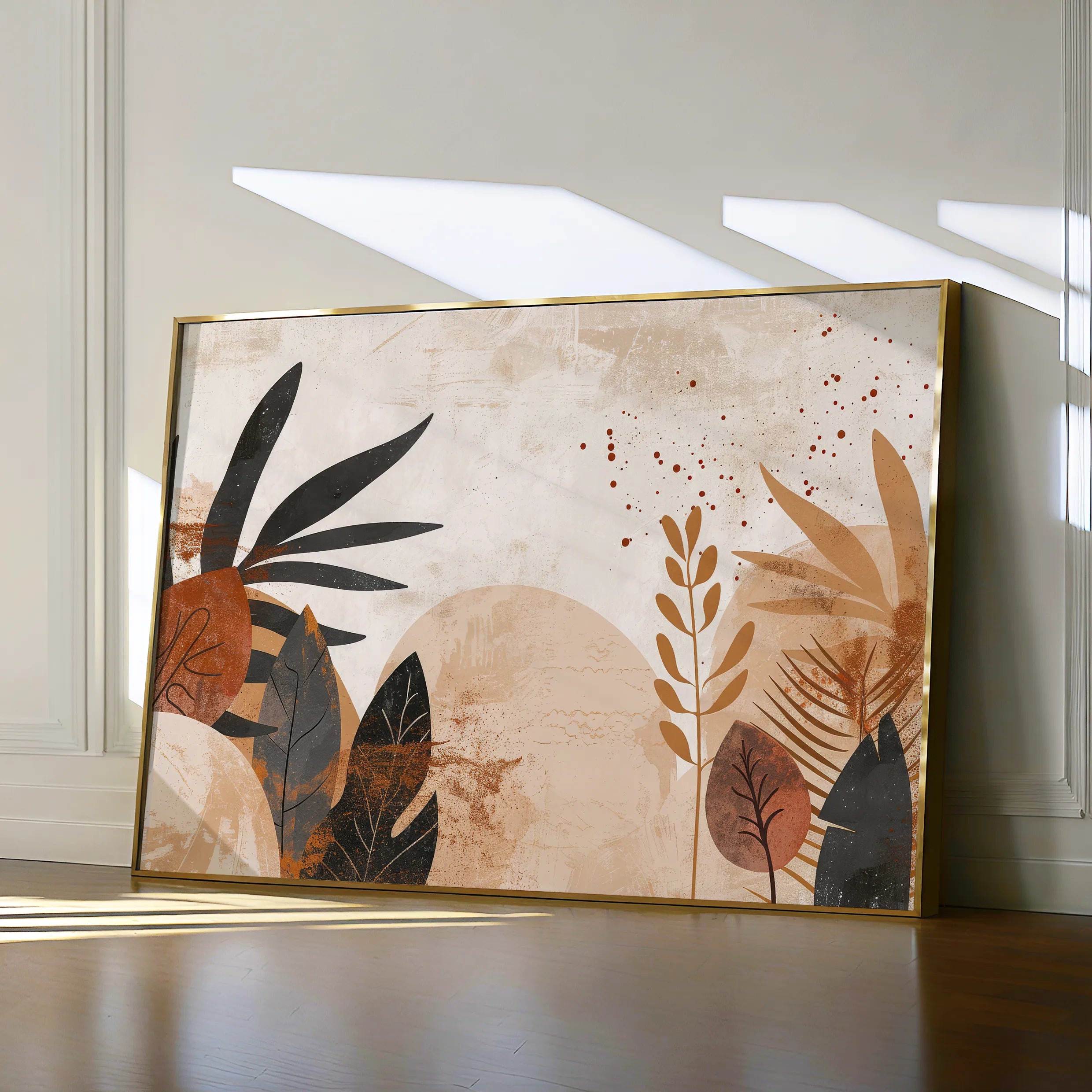 Boho 011 Canvas Art 18" x 24" / 45 x 60 cm / Black