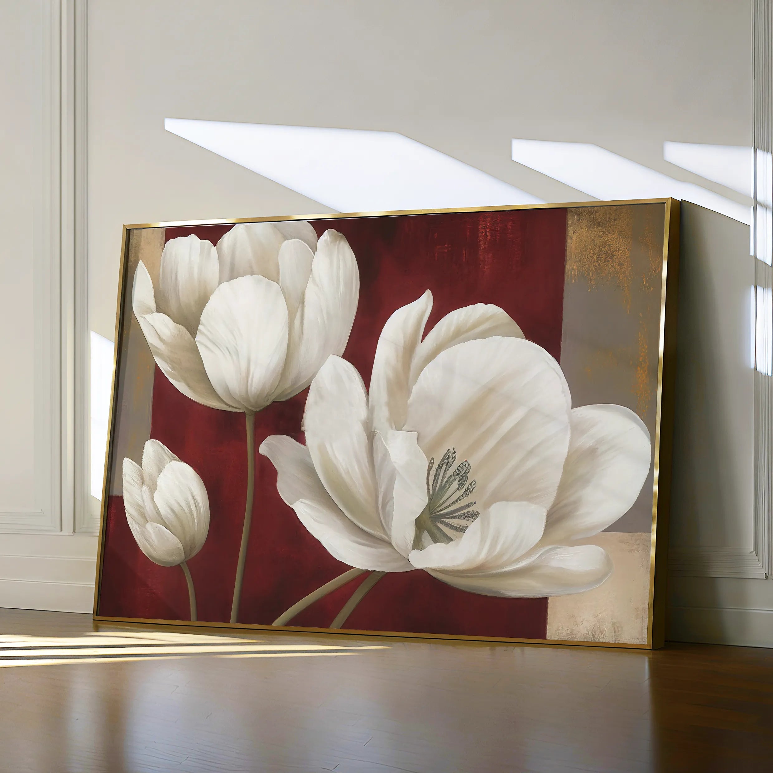 Floral 011 Canvas Art 18" x 24" / 45 x 60 cm / Black