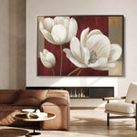 Floral 011 Canvas Art 18" x 24" / 45 x 60 cm / Black