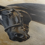 Horses 011 Canvas Art 18" x 24" / 45 x 60 cm / Black