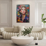 Portrait 011 Canvas Art 18" x 24" / 45 x 60 cm / Black