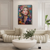 Portrait 011 Canvas Art 18" x 24" / 45 x 60 cm / Black